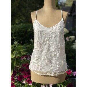 Anthropologie E By Eloise Boho White Lace Festival Camisole Women's Size Small